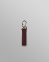 wax london men's Boston - Cherry Retro Grain Leather Keyring