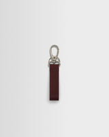 wax london men's Boston - Cherry Retro Grain Leather Keyring