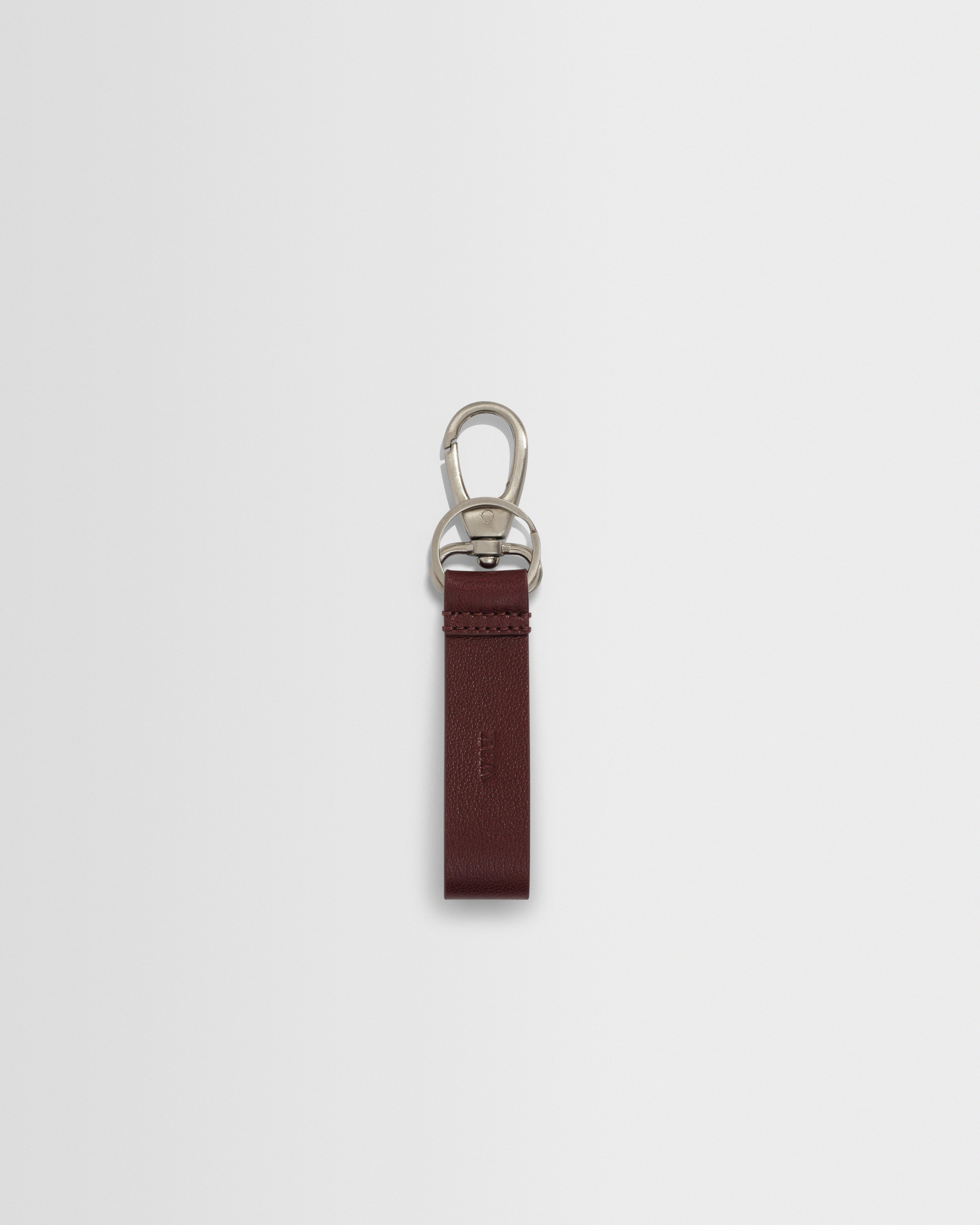 Men's Cherry Retro Grain Leather Keyring | Wax London
