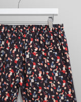 wax london men's Brockwell - Black Geometric Logo Swim Shorts
