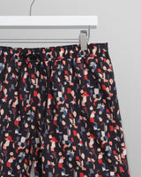 wax london men's Brockwell - Black Geometric Logo Swim Shorts