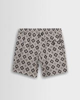 Brockwell - Ecru And Black Seersucker Swim Short