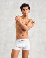 wax london men's Brodie - White Stretch Cotton Boxers