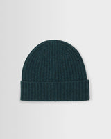 wax london men's Brook - Forest Green Single Rib Wool Beanie