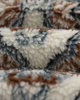 wax london men's Camley - Ecru Tile Print Fleece