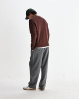 wax london men's Carter - Brown Open Collar Milano Knit Polo