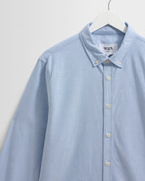 wax london men's Caspian - Pale Blue Cotton Oxford Shirt