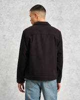 wax london men's Coleman - Black Double Weave Cotton Jacket