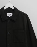 wax london men's Coleman - Black Double Weave Cotton Jacket