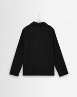 wax london men's Corey - Black Dobby Check Cotton Shirt