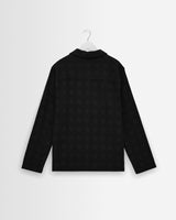 wax london men's Corey - Black Dobby Check Cotton Shirt