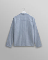 wax london men's Corey - Blue And White Twisted Stripe Cotton Shirt