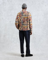 wax london men's Cozi - Multicolour Geometric Fleece Jacket