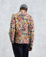 wax london men's Cozi - Multicolour Geometric Fleece Jacket