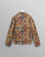 wax london men's Cozi - Multicolour Geometric Fleece Jacket