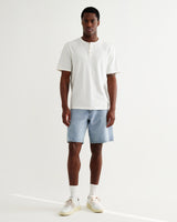 wax london men's Dalston - Light Blue Denim Shorts