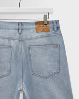 wax london men's Dalston - Light Blue Denim Shorts
