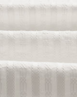 wax london men's Dartford - White Dobby Stripe Organic Cotton Shirt