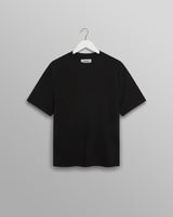 wax london men's Dean - Black Textured Organic Cotton T-Shirt