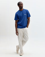 Dean - Blue And Ecru Sailing Map Print T-Shirt