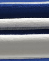 wax london men's Dean - Blue And Ecru Stripe Textured Organic Cotton T-Shirt
