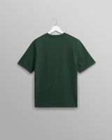 wax london men's Dean - Dark Green Textured Organic Cotton T-Shirt