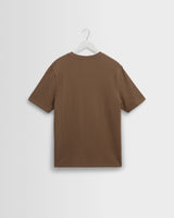 wax london men's Dean - Dusty Brown Textured Organic Cotton T-Shirt