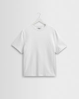 Dean - White Textured Organic Cotton T-Shirt
