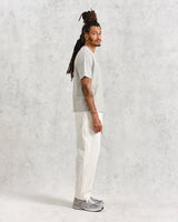 wax london men's Dean - Grey Marl Textured Organic Cotton T-Shirt