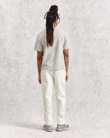 wax london men's Dean - Grey Marl Textured Organic Cotton T-Shirt