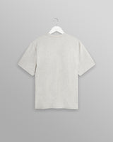 wax london men's Dean - Grey Marl Textured Organic Cotton T-Shirt