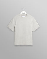 wax london men's Dean - Grey Marl Textured Organic Cotton T-Shirt