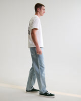 wax london men's Dean - Off-White And Charcoal 90s Doodle Graphic Cotton T-Shirt