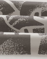 wax london men's Dean - Off-White And Charcoal 90s Doodle Graphic Cotton T-Shirt