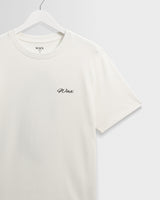 wax london men's Dean - Off-White And Multi Leaf Embroidery T-Shirt