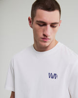 wax london men's Dean - Off White Geometric Repeat T-Shirt