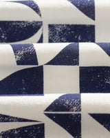 wax london men's Dean - Off White Geometric Repeat T-Shirt