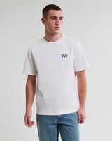 wax london men's Dean - Off White Geometric Repeat T-Shirt