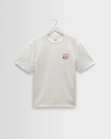 wax london men's Dean - Off White Painted Badge T-Shirt