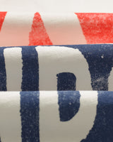 wax london men's Dean - Off White Painted Badge T-Shirt