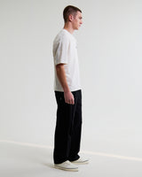 wax london men's Dean - Off White Scribble Text T-Shirt