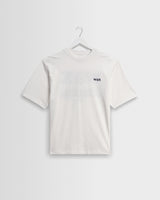 wax london men's Dean - Off White Scribble Text T-Shirt