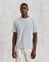 wax london men's Dean - Pale Blue Textured Organic Cotton T-Shirt