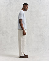 wax london men's Dean - Pale Blue Textured Organic Cotton T-Shirt