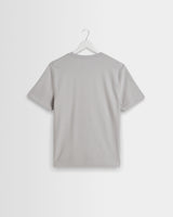 wax london men's Dean - Soft Grey Textured Organic Cotton T-Shirt
