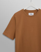 wax london men's Dean - Tan Textured Organic Cotton T-Shirt