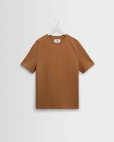 wax london men's Dean - Tan Textured Organic Cotton T-Shirt