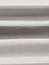 wax london men's Dean - Taupe Grey And Ecru Stripe Textured Organic Cotton T-Shirt