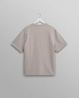wax london men's Dean - Taupe Grey Textured Organic Cotton T-Shirt