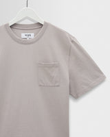 wax london men's Dean - Washed Clay Compact Cotton Pocket T-Shirt